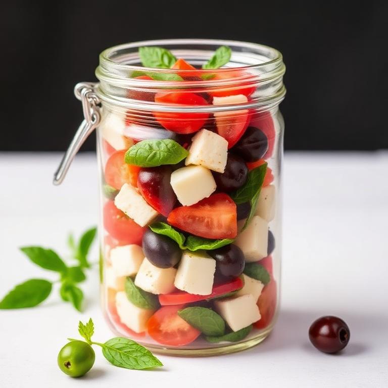 Ensalada Mediterránea en Frasco